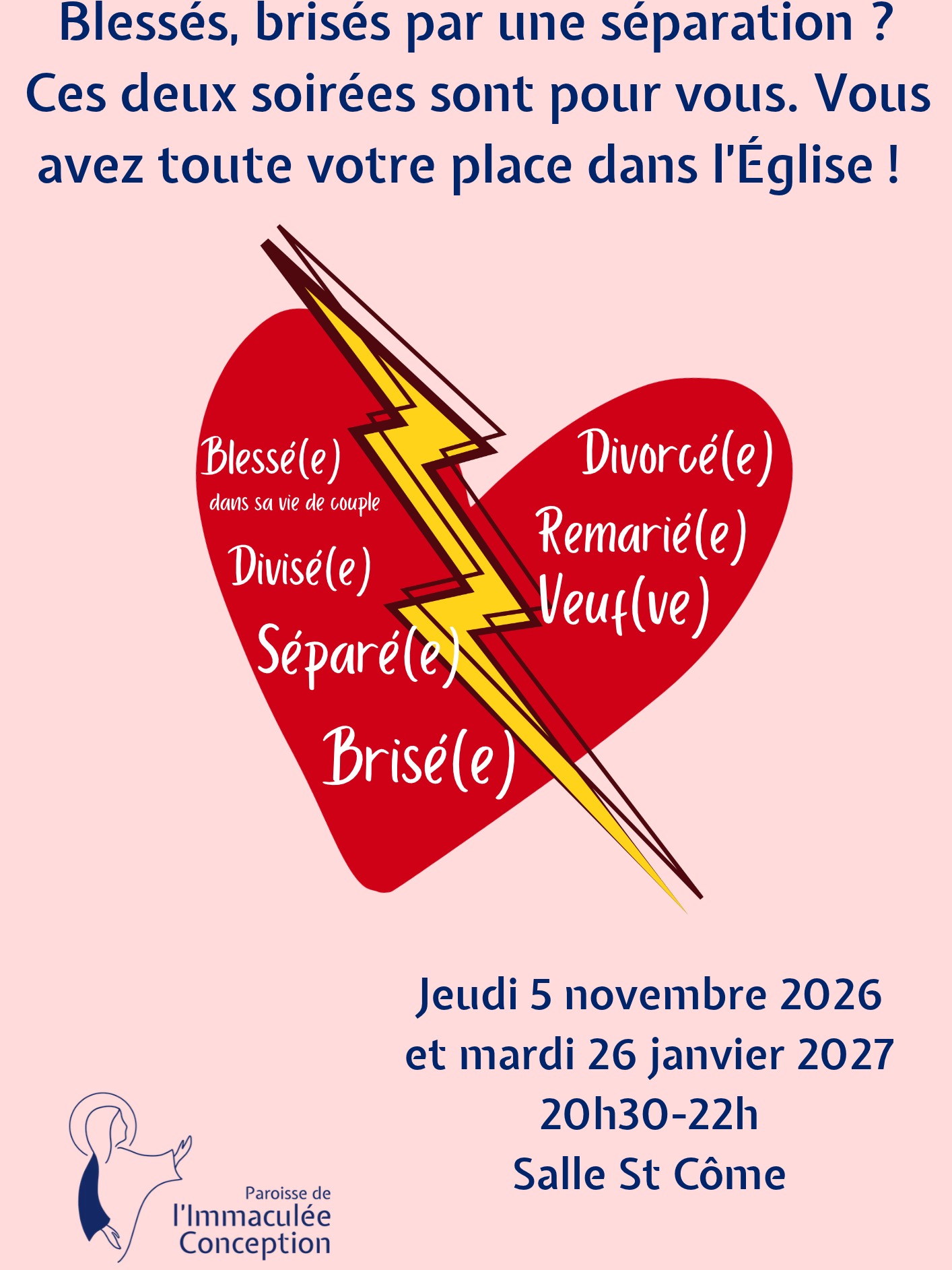 Blessé/brisé par une séparation