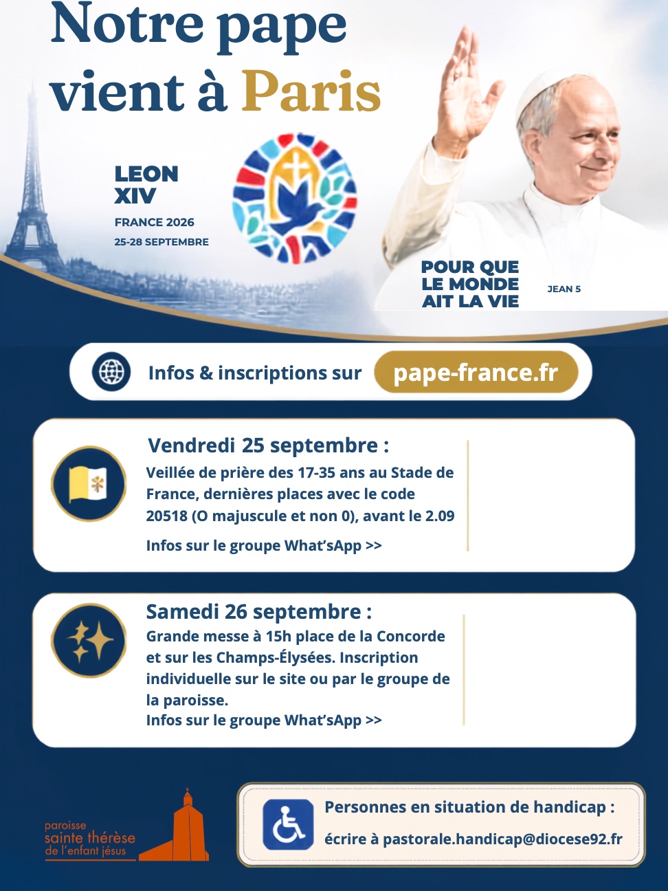 VENUE DU PAPE LÉON XIV