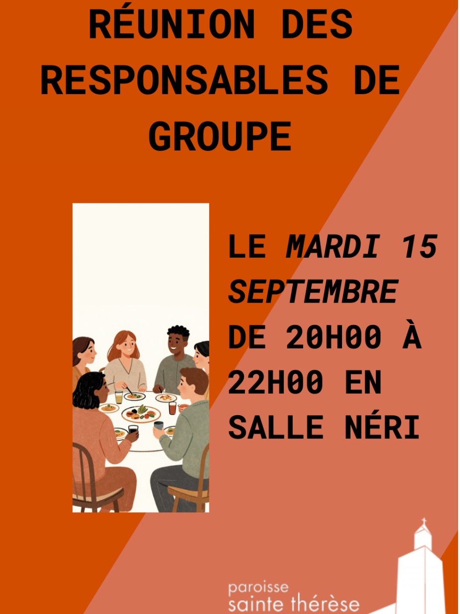 RÉUNION RESPONSABLES DE GROUPES